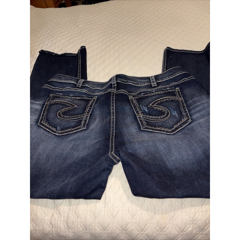 Silver Jeans Womens Size 24/30 Blue Denim Bootcut   Dark Wash - Picture 7 of 10